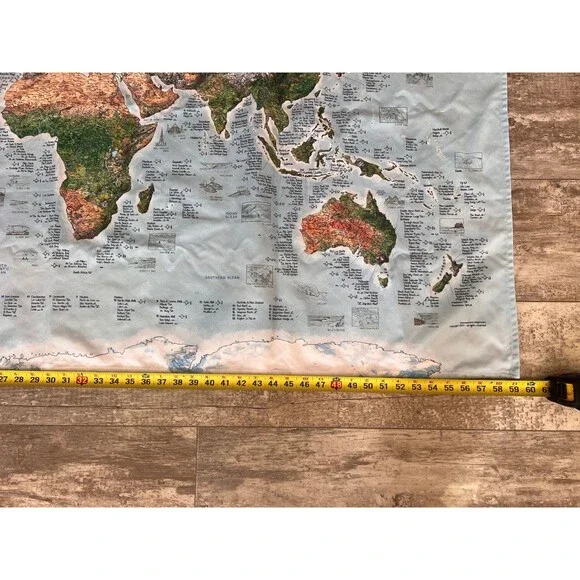 Awesome Maps World Surf Map Surfing Sites Around the World Wall Tapestry - Picture 8 of 10